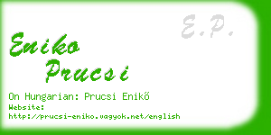 eniko prucsi business card